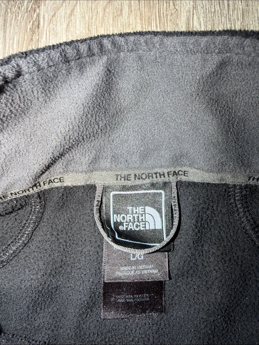 The North Face black  Fleece zip up warm jacket large zip front tka1 outdoors